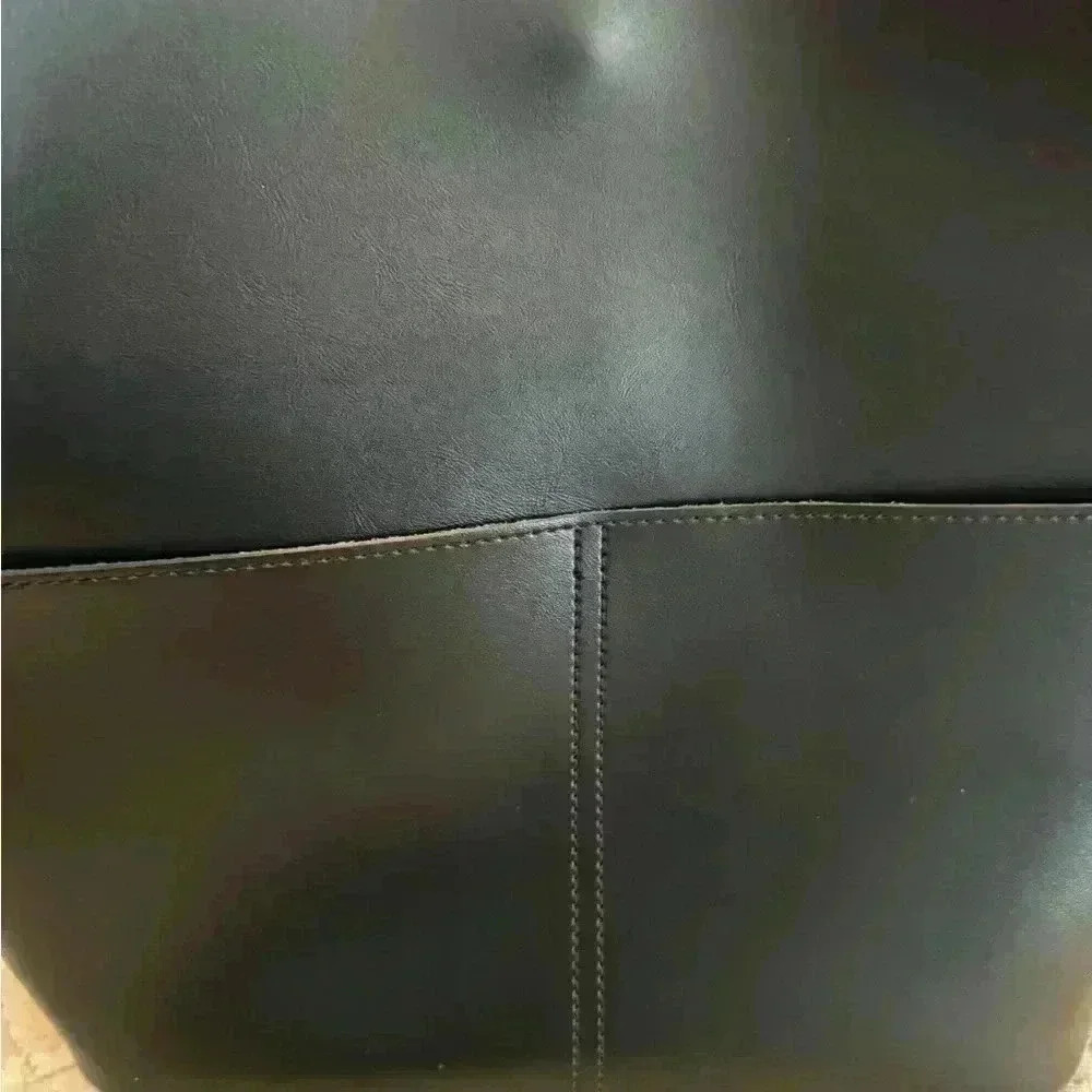 Unbranded black faux leather shoulder purse NWOT - Picture 8 of 8